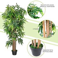 Linwoo Palmier Hawaï Artificiel Bambou Bonsaï Extérieur Grand Palmier Artificiel Pour La Décoration Plante Ficus Arbres