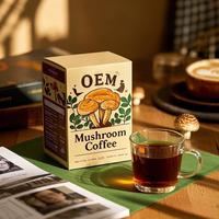 OEM Dosettes de café aux champignons stimulant l'immunité Lions Mane Chaga Dosage en poudre de vitamines pour la clarté de la mémoire Pas pour les femmes enceintes