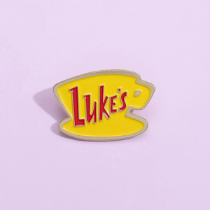 Broches en métal émaillé en gros, créatives et uniques, en forme de tasse à café Lukes, cadeaux promotionnels, broche en métal en forme de tasse de dessin animé, en stock - Product Image 4