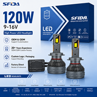 Ampoule de phare LED H3 super lumineuse 120W 12000LM Vente directe d'usine 6000K IP67 Fabricant en gros SFIDA K3