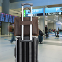 Sacoche en Cuir Vintage 14 Pouces pour Ordinateur Portable, Durable et Portable, avec Sangle pour Poignée de Valise Trolley, Doublure Épaisse en Velours pour MacBook Pro