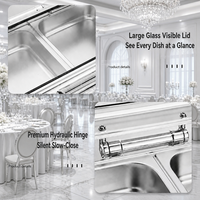 Perlengkapan Hotel Set Chafing Dish Stainless Steel dengan Penghangat Makanan Buffet untuk Peralatan Dapur Katering Pernikahan dan Pesta