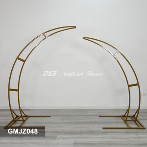 DKB Profesional, Soporte de Acero para Fondo Floral de Boda, Moderno, Elegante, Romántico, Dorado, con Flores Artificiales, Novedad, Venta al Por Mayor - Product Image 3