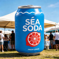 Réplique gonflable personnalisée de canettes et de bouteilles de boissons pour la publicité et la promotion d'événements
