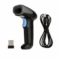 Lecteur de codes-barres HOIN avec capteur d'image CMOS 2D, charge micro USB, autonomie de 26 heures, vitesse de numérisation de 25 pouces/63 cm, pour la vente au détail