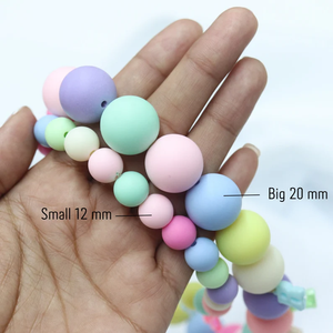 Collar con nombre personalizado para perro y gato, Collar de cuentas de arcoíris para cumpleaños, Collar de perro femenino, bonito y colorido, Collar para perro de fiesta en colores pastel - Product Image 4