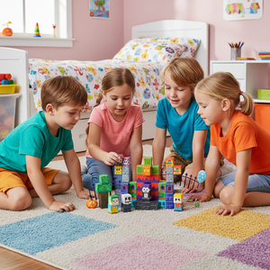 Nouvel ensemble de blocs de construction magnétiques 3D populaires 2026 – Jouets cubes magnétiques « Mon Monde » pour enfants – Mini blocs de construction magnétiques magiques d'Halloween - Product Image 2