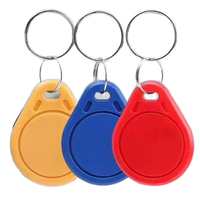 ABS gantungan kunci RFID antiair 125Khz EM4305 T5577 PVC Gantungan Kunci plastik pembayaran kartu bisnis Hotel Keyfob frekuensi 13.56Mhz