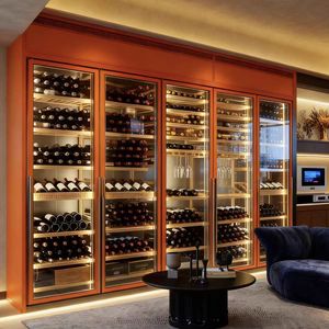 Vinoteca Termostática Multifuncional Personalizable de Acero Inoxidable, Mueble para el Hogar, <span class=keywords><strong>Bodega</strong></span> de Lujo para Licores y Vino Tinto - Product Image 1