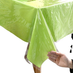 Clear Vinyl Tablecloth Protector Waterproof/Oil-Proof Plastic Rectangle Transparent Sheet Table Cover