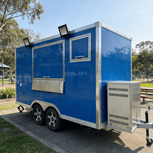 Carrito de Comida Móvil para la Calle, Remolque de Fibra de Vidrio para Venta de Hot Dogs y Dulces - Product Image 2