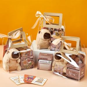 Juego de Caja de Regalo de Papelería de Peluche, Recuerdos de Fiesta de Cumpleaños para Niños, Kit de Aprendizaje para Estudiantes de Primaria - Product Image 4