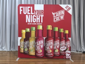 Bán Buôn Biểu Tượng Tùy Chỉnh In Có Thể Gập Lại Trọng Lượng Nhẹ 8ft 10ft Xách Tay Backdrop Hiển Thị Đám Cưới Căng Thẳng Vải Ảnh Gian Hàng - Product Image 4