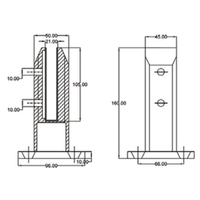 Système de balustrade en U, acier inoxydable 316, clip de fixation, escalier, balcon extérieur, main courante, kit de fixation pour verre