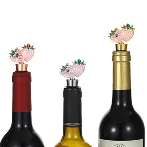 Bouchon de bouteille de vin en alliage de zinc, or rose, argent, or rose, luxe, rétro, pour la conservation du vin - Product Image 1
