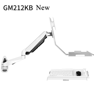GM211KB Industrial <strong>Computer</strong> Stand with Keyboard Tray Monitor Wall Mount <strong>Bracket</strong> 90 Degree Tilt Angle New Design Monitor Arms - Product Image 6