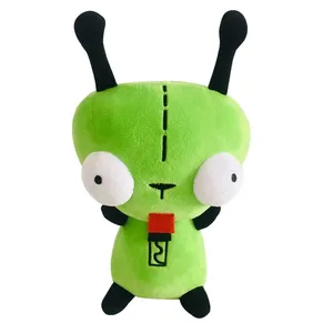 20cm 3D Eyes Green Alien Invader. Zim Jill Dog Plush Toy Soft Stuffed Animal Baby Doll Children Birthday Gift
