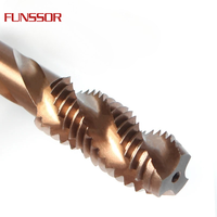 Tarauds à filetage en cobalt HSS-Co M35 à cannelures spirales métriques M2-M30, tarauds de machine à droite pour acier inoxydable