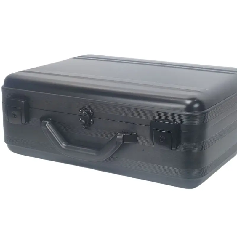 Customize tool box aluminum with handle waterproof black universal hard case with foam for camera electrics protects