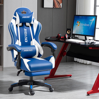 Fauteuil de jeu d'ordinateur de massage en cuir PU à prix réduit Fauteuil de jeu ergonomique inclinable pour jeux vidéo LED RVB