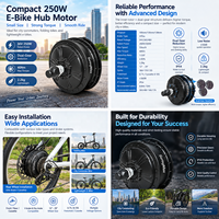 Kit de conversion de vélo électrique 250 W avec moteur moyeu personnalisé 2 kg, configuration compacte et flexible, et système de contrôle KT