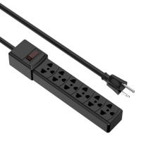 Harga Diskon Pabrik Stop Kontak Ekstensi 15a Matte Black Power Strip 3 Pin Universal Power Strip