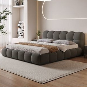 Muebles de Dormitorio Modernos de Lujo, Cama Reclinable Completa de Alta Gama, Estructura de Cama Suave, Tapicería Ecológica y Duradera, Almacenamiento Principal - Product Image 3