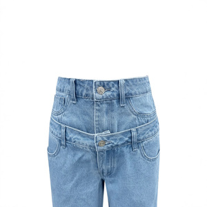 Pantalones Anchos Rectos de Cintura Doble para Mujer, Estilo Europeo Americano, Otoño-Invierno, Novedad - Product Image 3