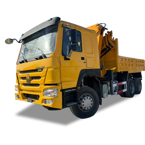 Camion-grue d'occasion 6x4 Sinotruck Howo 5 tonnes avec grue à bras articulé, moteur Yuchai, boîte de vitesses, roulement et moteur, hauteur de levage 15m - Product Image 5