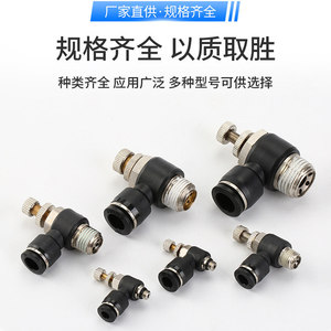 วาล์วควบคุมการไหลของแก๊สแบบทองเหลือง Liyang Pneumatic Throttle Valve รุ่น SL6-01/8-02/10-03 ขนาด 1/4 นิ้ว - Product Image 4