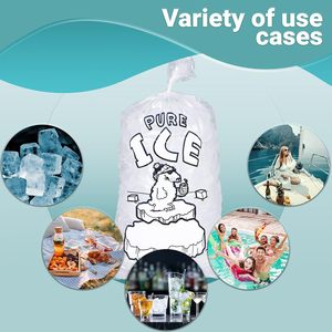 Bolsas de Plástico Desechables Impresas para Enfriamiento Wicket Ice Bags 12x20 1.5 Mil Pure Ice - Product Image 2