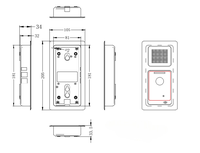 Interphone de salle blanche étanche IP55 pour salle d'opération, nettoyable