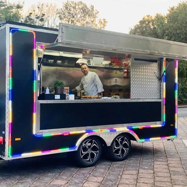 Nieuw Ontwerp 4M Keuken Fastfood Van Snack Maken Truck Buiten Glasvezel Mobiele Fast Food Truck Kopen Een Voedsel truck Canada