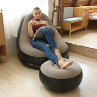 Fauteuil gonflable PVC de haute qualité pour salon, idéal pour adultes et enfants, très grand modèle avec pompes – Vente Flash
