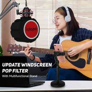 Filtro de Aislamiento Acústico IQlQPQ GY-2, Pantalla Antiviento <span class=keywords><strong>para</strong></span> Micrófono con Espuma y Filtro Pop Metálico <span class=keywords><strong>para</strong></span> Grabación con Cancelación de Ruido - Product Image 4