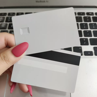 Carte de crédit en métal doré avec fente pour puce, carte de crédit à bande magnétique VISA avec miroir 24 k vierge arc-en-ciel