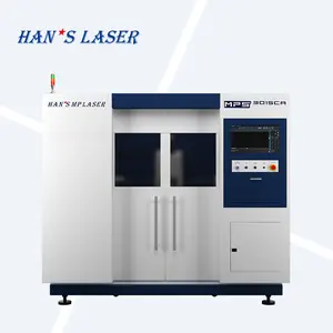 Han 'S Laser Gesloten Ontwerp Veilig Gesneden Metalen Plaat Cnc Fiber Lasersnijmachine Met Laser Productief Apparaat 3015 6020 3kw 6kw
