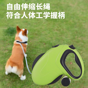 Laisse rétractable automatique pour chien, 10m, verte et noire, pour animaux de compagnie de grande, moyenne et petite taille, en matériau ABS, accessoires pour animaux de compagnie - Product Image 5
