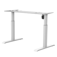 Bureau électrique assis-debout motorisé NANDI, ergonomique et extensible, 48x24 pouces, plateau composite, structure en fer, usage villa, 60 kg
