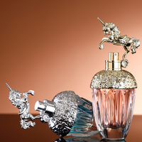 Flacon de parfum personnalisé vide avec logo personnalisé, 30 ml, 50 ml, 100 ml, flacon de parfum rond en verre givré noir avec bouchon noir