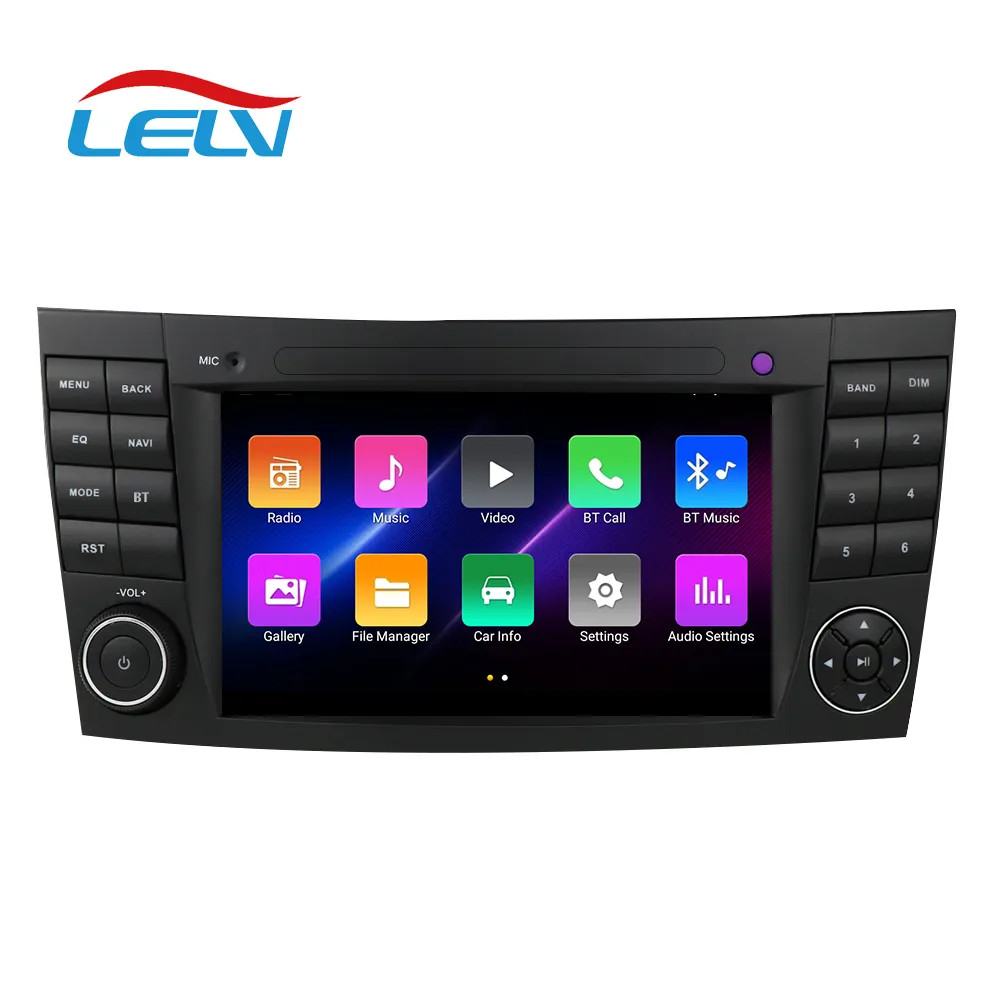 Lelv DVD player para carro com tela ouch de 7" 7 polegadas para Mercedes W211 Android 13 W209 W219 3g Wi-Fi Rádio estéreo GPS 4g DVR