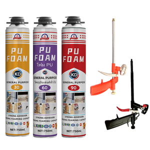 White 300ml Polyurethane <strong>Foam</strong> Roof Insulation <strong>PU</strong> Adhesive Expanding For Packing <strong>Construction</strong> - Product Image 1