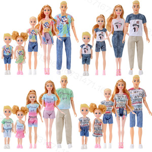 2024 New 6 Point Family Play House Doll Family 4 5size Parent-child 30CM <strong>Brother</strong> Sister <strong>Brother</strong> and Sister Doll Accessories Toys