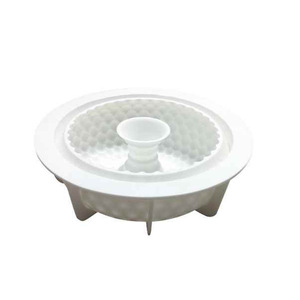 Custard Apple Mousse Cake Mold Round Flower Silicone Baking Tool White Commercial Use Dishwasher Safe - Product Image 4