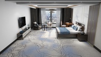 Fabricants de tapis Tapis axminster de luxe personnalisé Tapis mur à mur ignifuge résistant aux taches 5 étoiles pour chambre d'hôtel