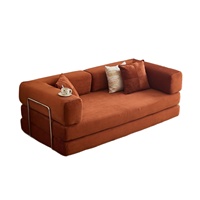 Canapé-lit convertible moderne 2 en 1, tissu en velours côtelé avec éponge haute densité, mobilier de salon modulaire librement combinable