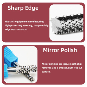 Cacbua vonfram <span class=keywords><strong>PCB</strong></span> <span class=keywords><strong>CNC</strong></span> Ngô răng phay cắt <span class=keywords><strong>CNC</strong></span> Bộ định tuyến bit bảng mạch Công cụ cắt sợi carbon - Product Image 4