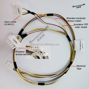 4-10 Pin soket tahan air dilengkapi timah tembaga konduktor PE/PVC isolasi IP67 mesin cuci industri pembuat kopi rakitan kabel - Product Image 2