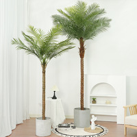 Grand palmier artificiel vert en pot, type Bonsaï, écologique, recyclable, en plastique imperméable, pour Noël et le Nouvel An