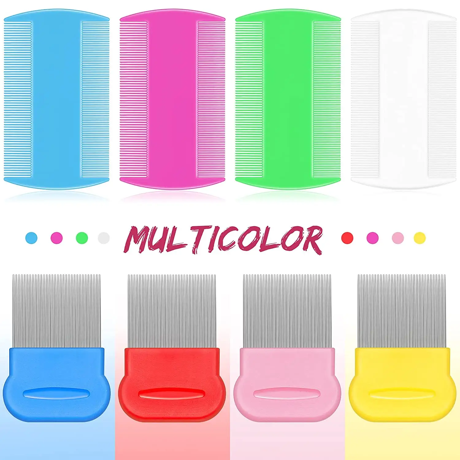 multi-function head lice comb with creative design 5X magnifying glass and brush hair comb manufacturing